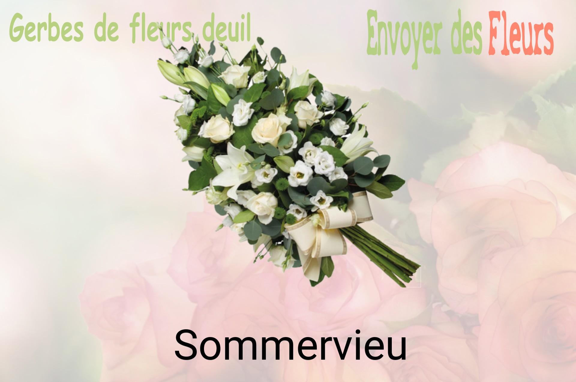 Gerbe de fleurs de deuil livrée à Sommervieu
